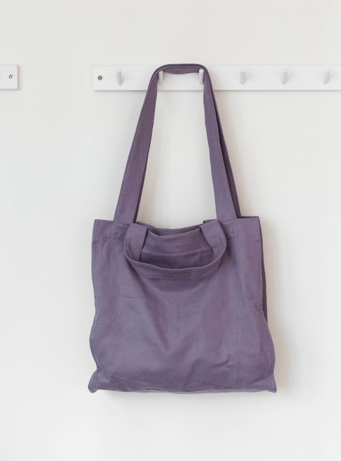 Nakışlı Alışveriş Çantaları- LAVANTA