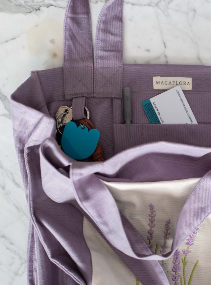 Nakışlı Alışveriş Çantaları- LAVANTA