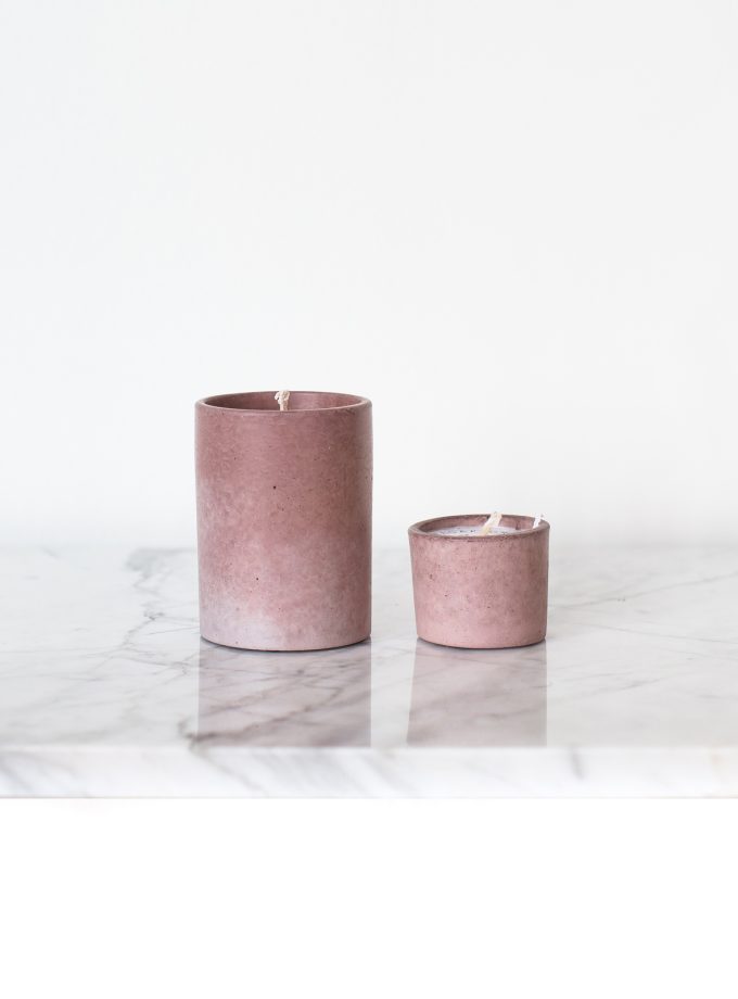 Mor Renkli Beton Bardak Mum - 170 ML