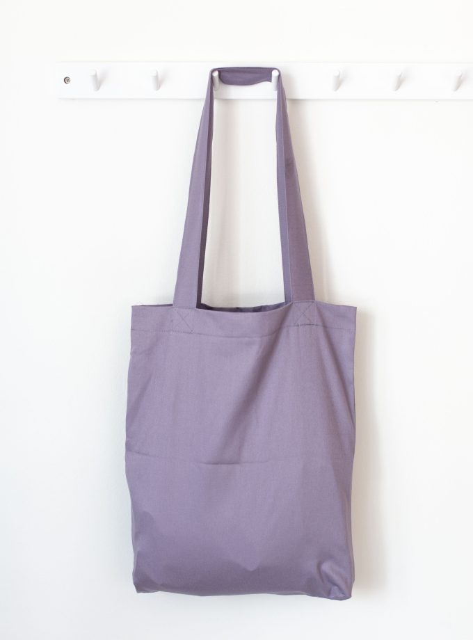 Nakışlı Tek Kollu Alışveriş Çantaları- LAVANTA