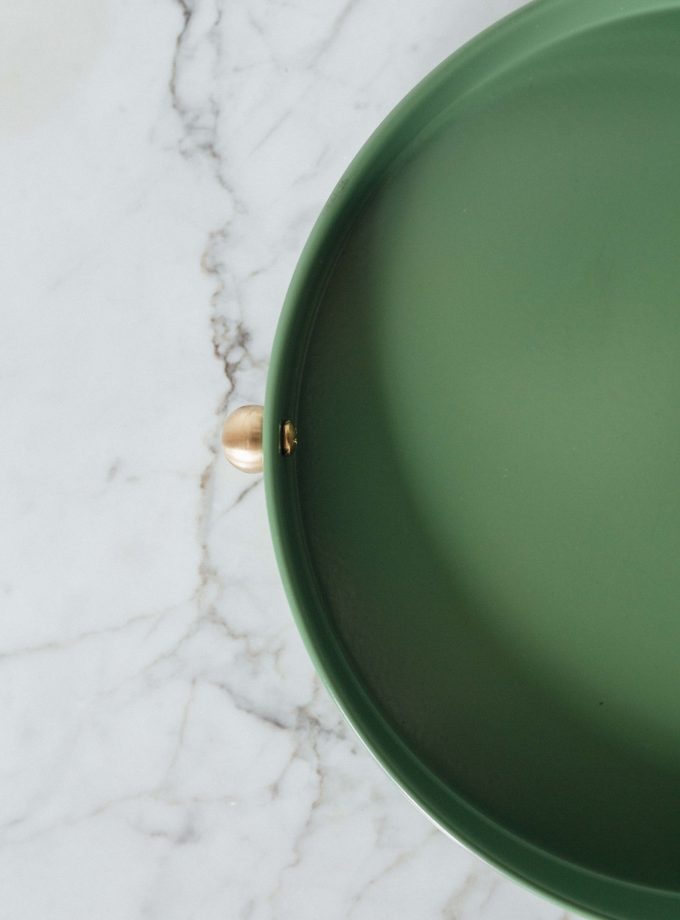 Pirinç Kulplu Tepsi