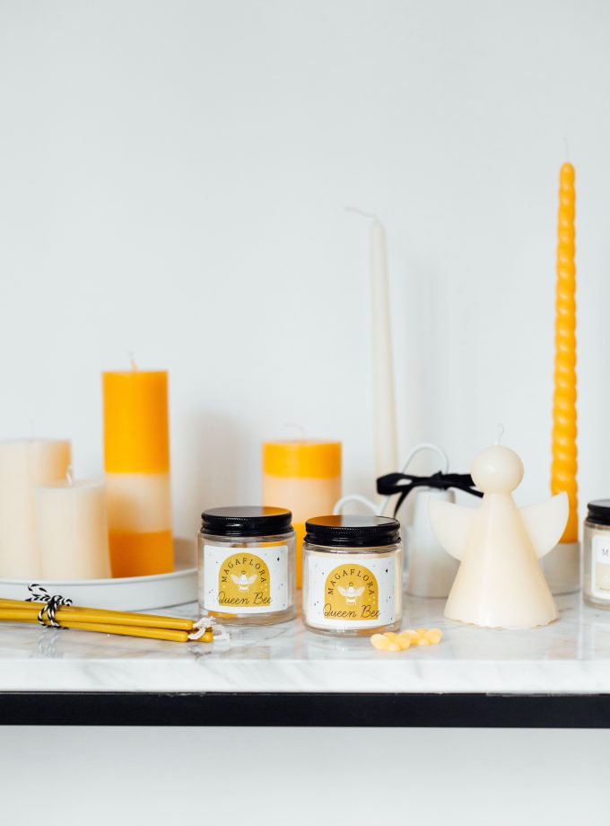 Queen Bee Balmumu ve Hindistancevizi Yağlı Mum