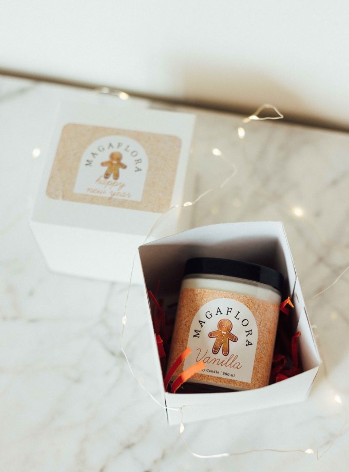 Yeni Yıl Vanilla Soya Wax Mum