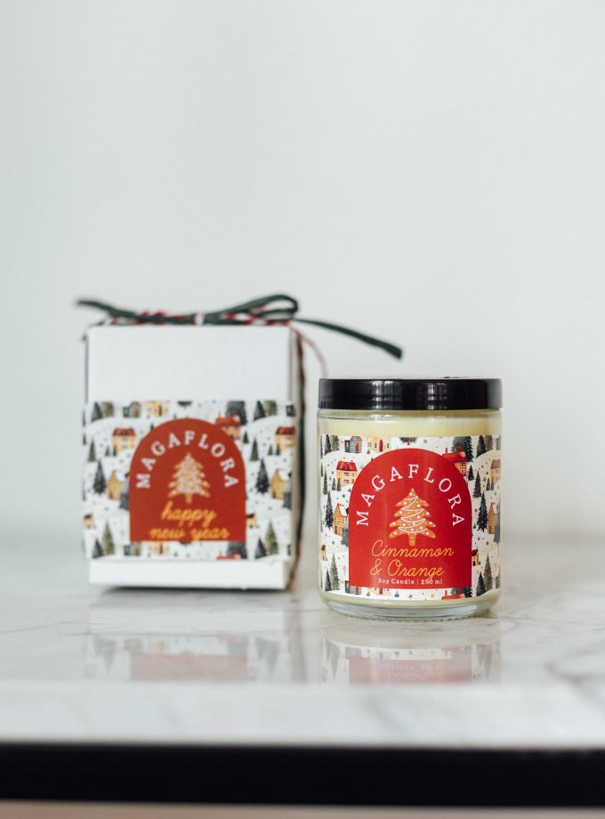 Yeni Yıl Cinnamon-Orange Soya Wax Mum