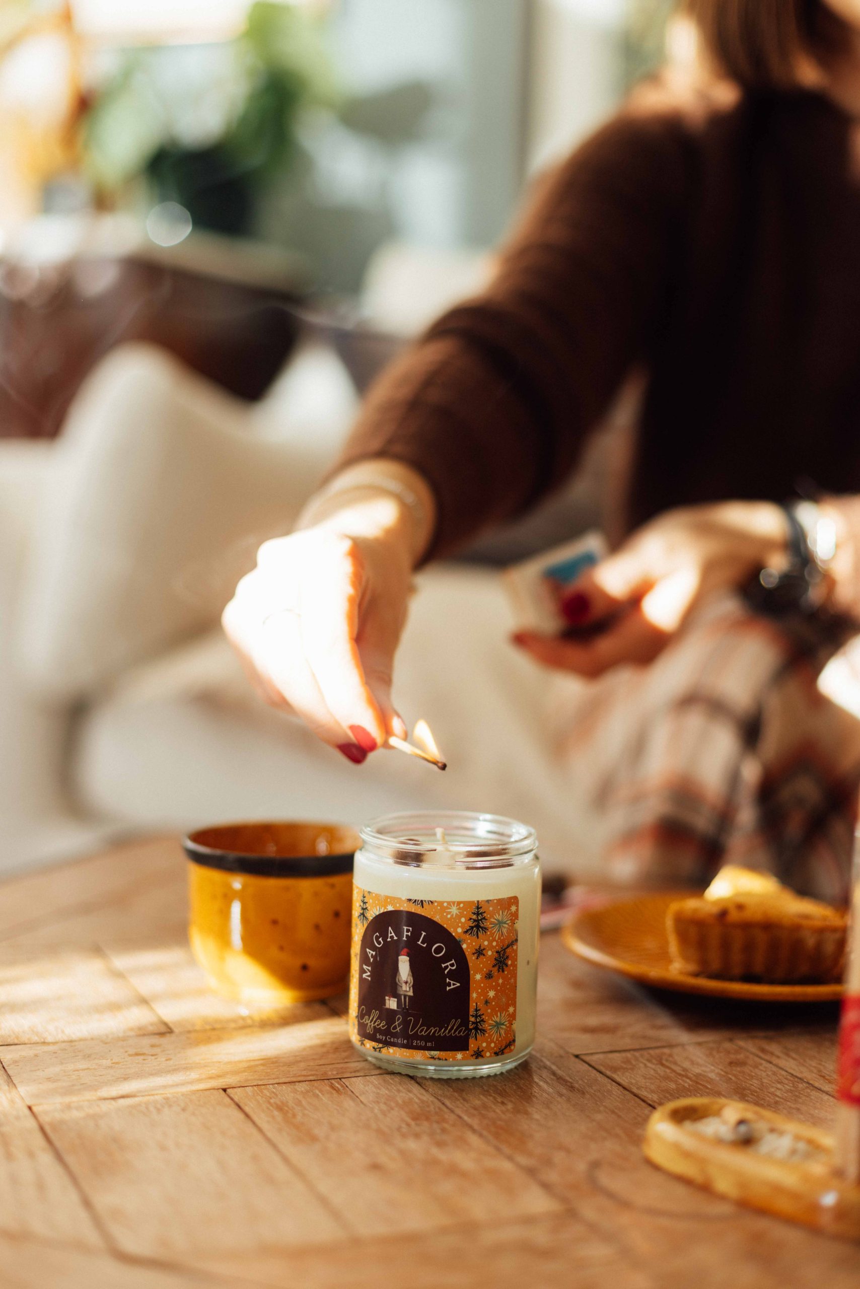 Yeni Yıl Coffee-Vanilla Soya Wax Mum - Görsel 4