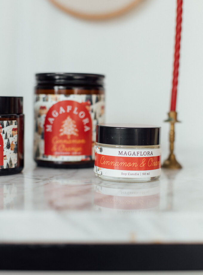 Yeni Yıl Cinnamon-Orange Soya Wax Mum