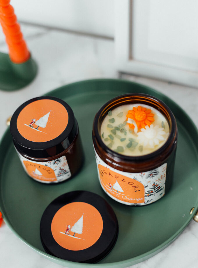 Yeni Yıl Vanilla-Orange Soya Wax Mum