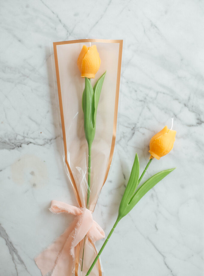 Balmumu Tekli Lale Mum