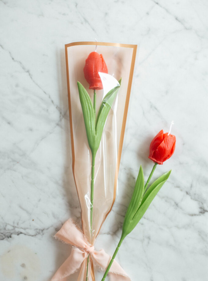 Balmumu Tekli Lale Mum