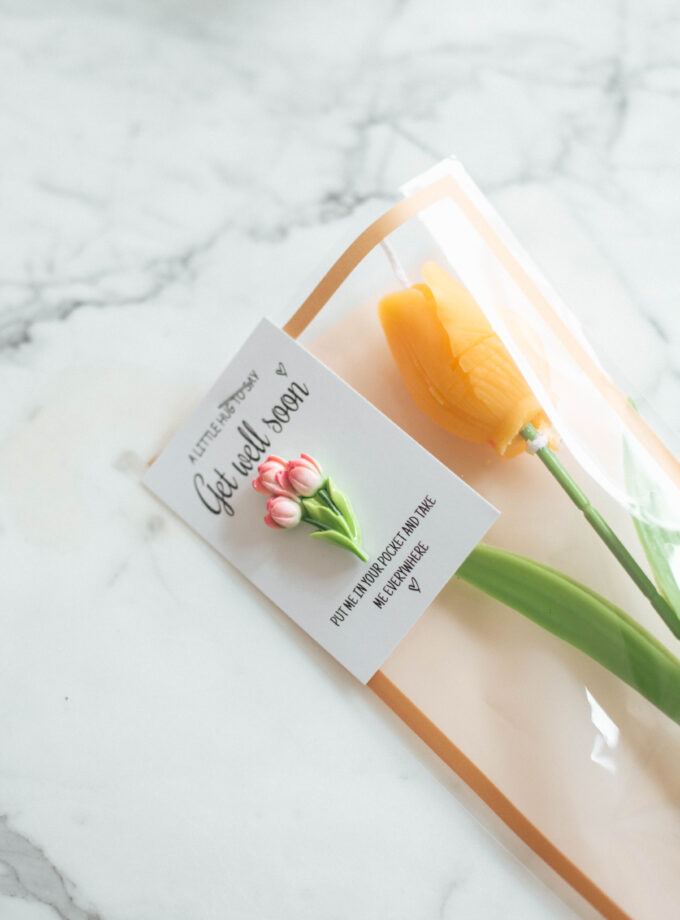 Balmumu Tekli Lale Mum