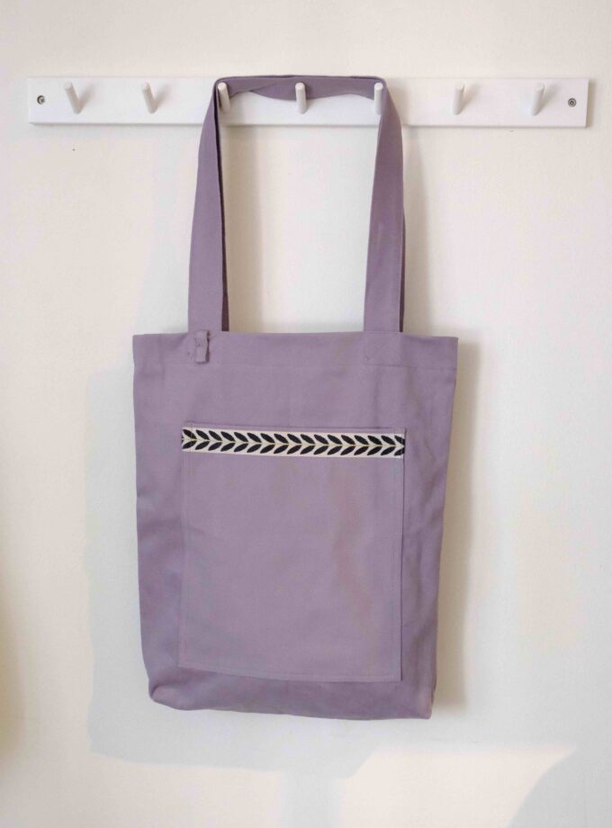 Nakış Şeritli Alışveriş Çantası