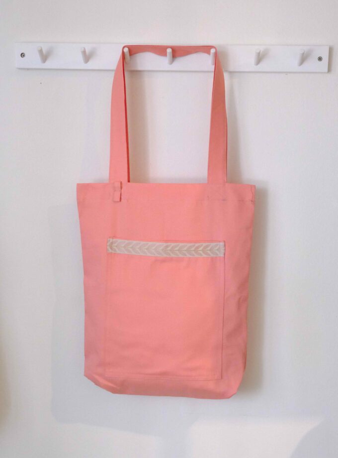 Nakış Şeritli Alışveriş Çantası