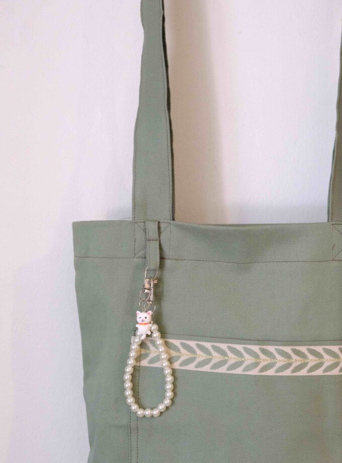 Nakış Şeritli Alışveriş Çantası