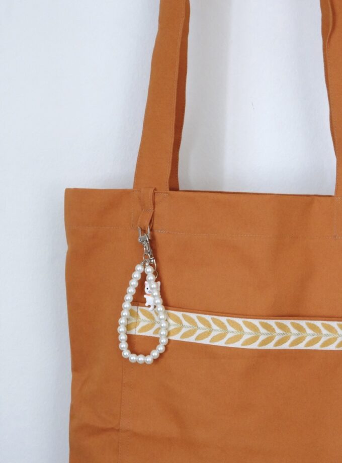 Nakış Şeritli Alışveriş Çantası