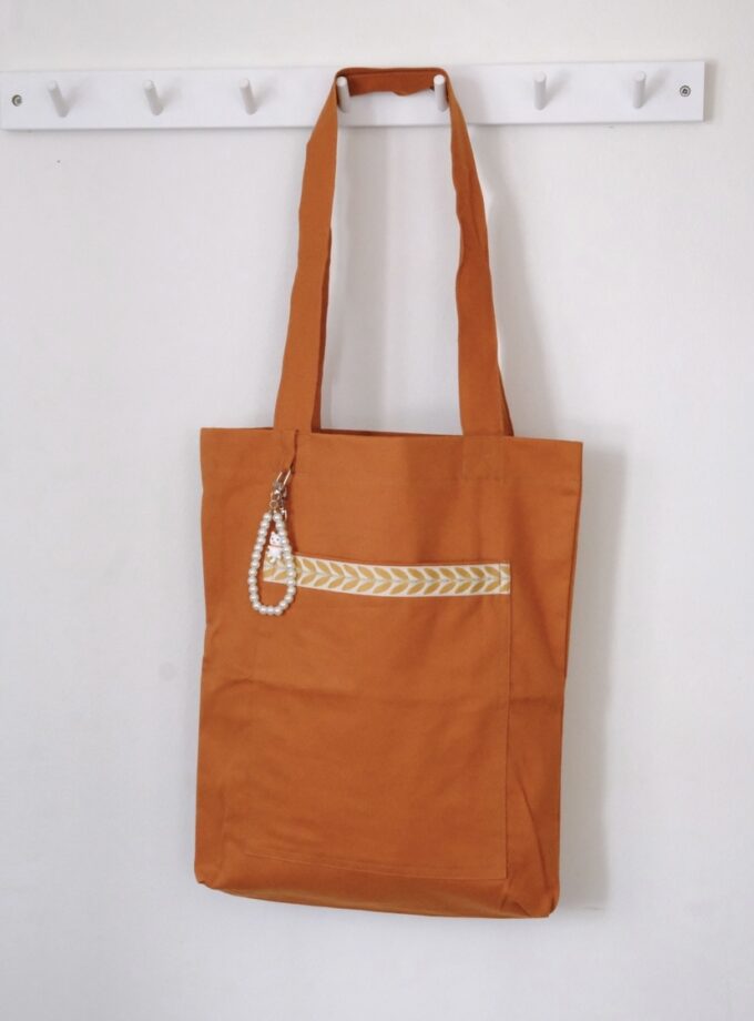 Nakış Şeritli Alışveriş Çantası